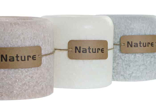 Vela cristal 8,5x8,5x7,9 3 surt.