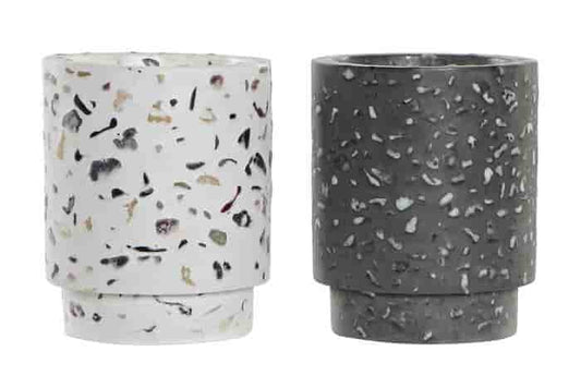Vela cemento cera 9,5x9,5x11,4 terrazzo 2 surt.