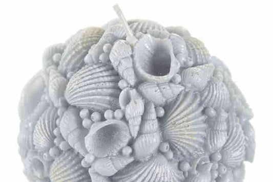 Vela cera 9,3x9,3x8,5 bola azul