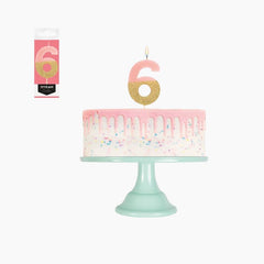 Vela cumpleaños número color pastel - Surtido