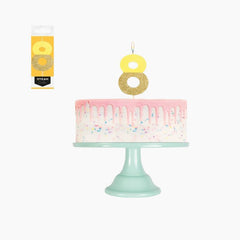 Vela cumpleaños número color pastel - Surtido