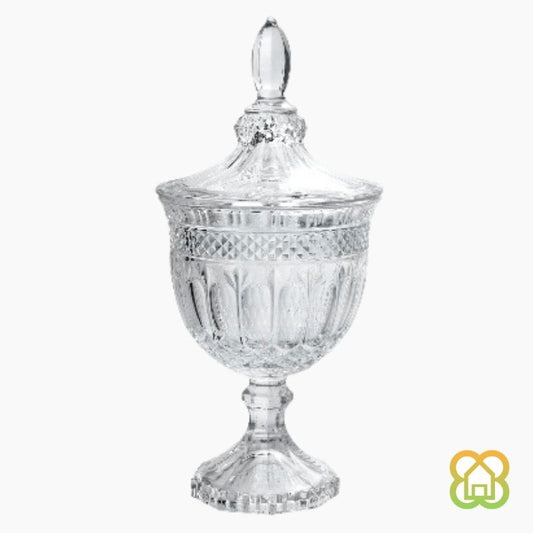 Bombonera de Pie Cristal "Monaco" 11.5x11.5x24.5cm