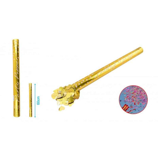 Confeti corazones dorado 60cm