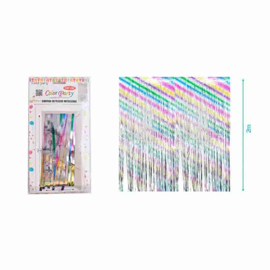 Cortina de flecos metalizada 1x2 M