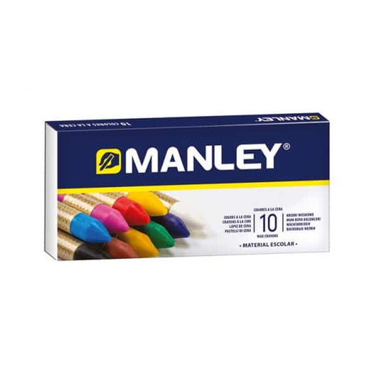 Manley estuche 10 ceras colores surtidos