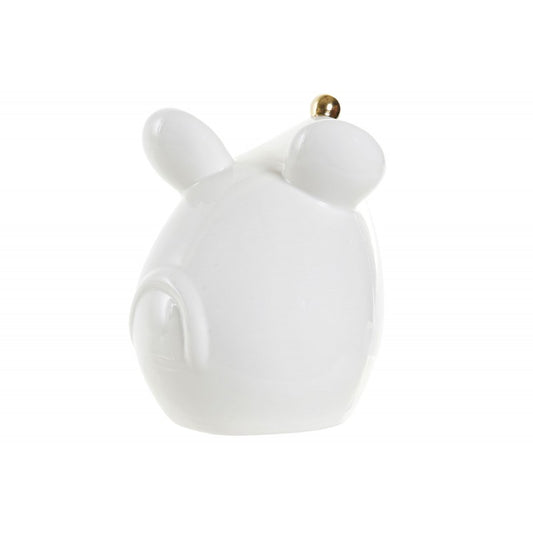 Figura porcelana 14x11,4x14 raton blanco