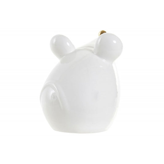 Figura porcelana 9,5x7,4x9 raton blanco