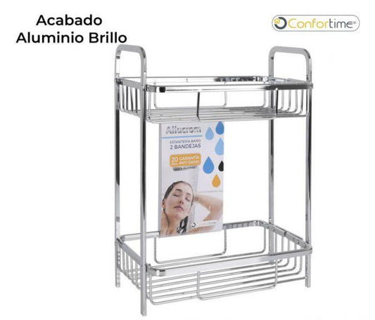 Estanteria Baño 2 Bandejas Allucrom 40 X 31 X 18 cm