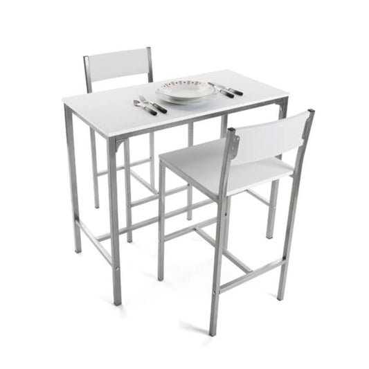 Juego mesa y dos sillas blanco - Precio de fábrica