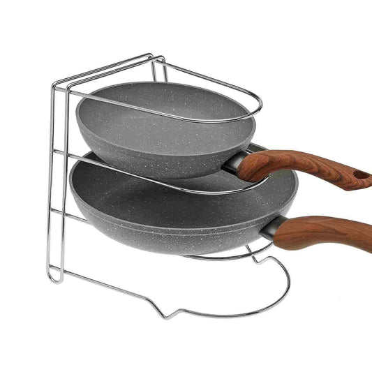 Organizador de sartenes cromado 23 x 25 x 27 cm