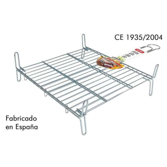 Parrilla barbacoa 40x40cm doble zincada "algon"