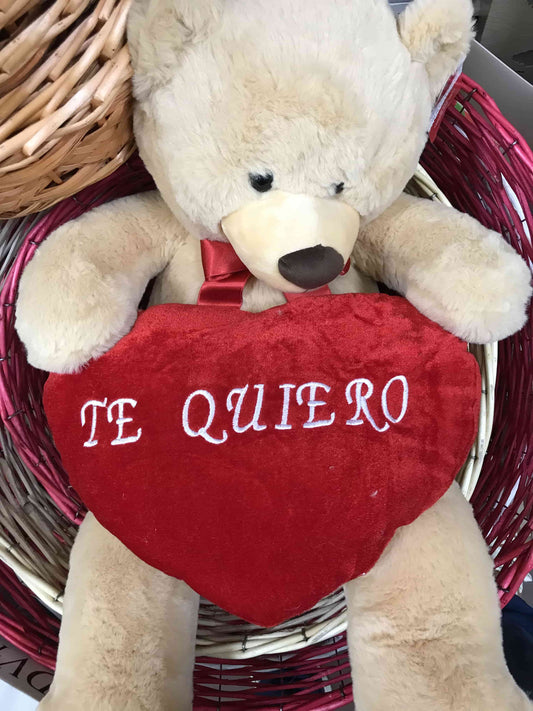 Oso Peluche con Corazón "Te quiero" 75 cm