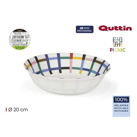 Plato hondo melamina Picnic 20 cm Quttin
