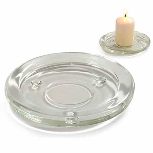 Base portavelas cristal redondo Ø11cm