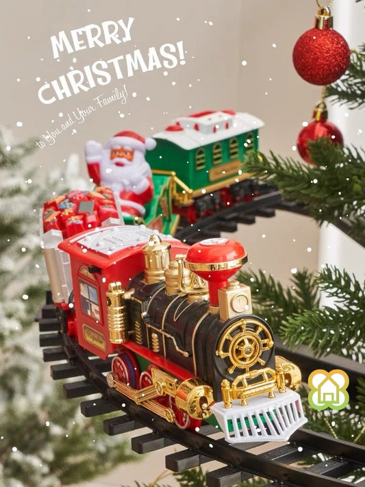 Tren para Árbol con luz+música Ø90cm Soporte Estable