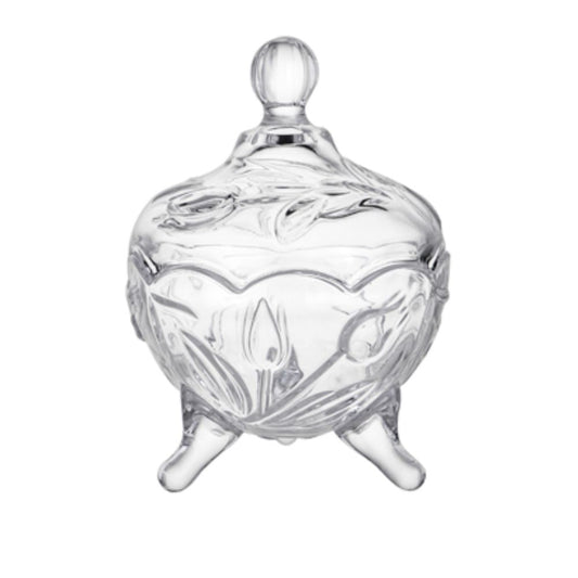 Bombonera de Cristal "Julia", "Sofia" ø9.5x13cm