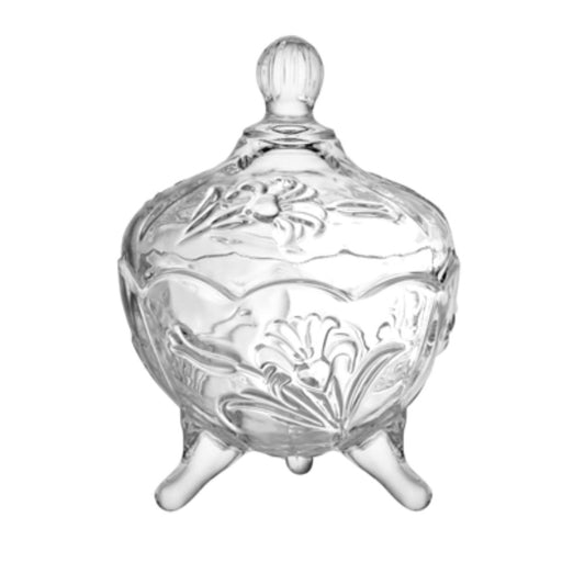 Bombonera de Cristal "Julia", "Sofia" ø9.5x13cm