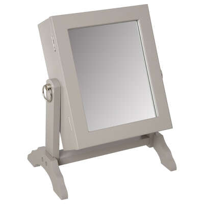 Joyero de Madera con Espejo Blanco 20,70x15x29 cm