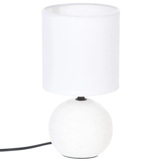 Lámpara de Cerámica "Sphera" E14 60W - Producto Seguro | Lámapra de Mesa Lisa / Estriada, Colores a Escoger
