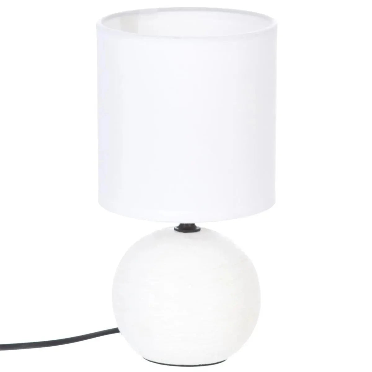 Lámpara de Cerámica "Sphera" E14 60W - Producto Seguro | Lámapra de Mesa Lisa / Estriada, Colores a Escoger