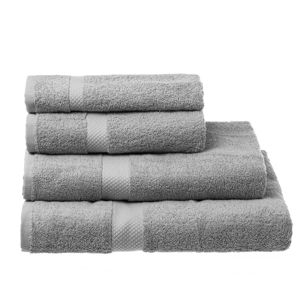 TOALLA LAVABO 100% ALGODÓN GRIS CLARO 50 X 100 CM