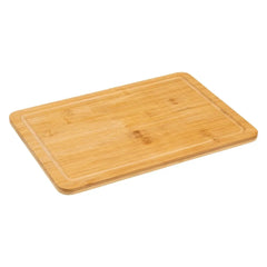 Kit de Cocina 4 Piezas: Tabla de Bambú con Cuchillos de Acero Inoxidable