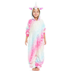 Disfraz Pijama "Unicornio Estrellado" para Niñas - Traje de Carnaval Infantil para Fiestas - Pijama Mono Enterizo infantil Multicolor de Unicornio