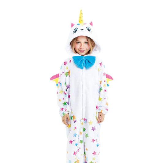 Disfraz Pijama "Unicornio Multicolor" para Niñas - Traje de Carnaval Infantil para Fiestas - Pijama Mono Enterizo infantil Multicolor de Unicornio