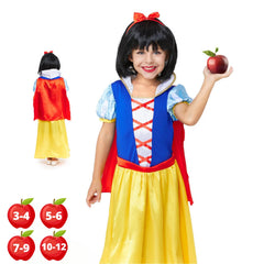 Disfraz Princesa del Bosque "Snow" para niñas - Disfraz Vestido con capa y diadema de Carnaval Infantil para Fiestas Cumpleaños Princesa Snow