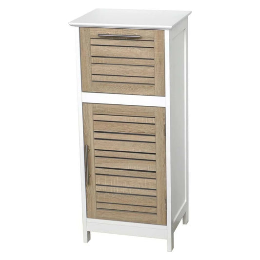 Armario Bajo 'Stockholm' 1 Puerta + 1 Estante + 1 Cajón, Mueble Cajonera de Baño de Madera, Resistente al Agua y Humedad 37x30x83cm