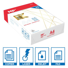 Papel Folio DIN A4 80 grs 2500 Hojas (5 packs de 500u) - Papel multiffunción, para impresoras, fotografías, alta calidad
