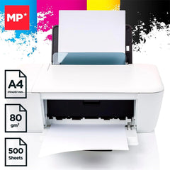 Papel Folio DIN A4 80 grs 2500 Hojas (5 packs de 500u) - Papel multiffunción, para impresoras, fotografías, alta calidad