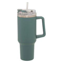 Vaso Térmico con Pajita y Asa 1,5L de Acero 304 – 6 Horas en Frío – 3 Horas en Caliente – Botella Agua Acero Inoxidable, Sin BPA