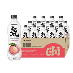 CHI FOREST Refresco de Soda Aromatizada | Agua con Gas, Agua Burbujeante, sabor Melocotón, en botella, 0 AZÚCAR, 0 CALORÍAS, Agua Carbonatada