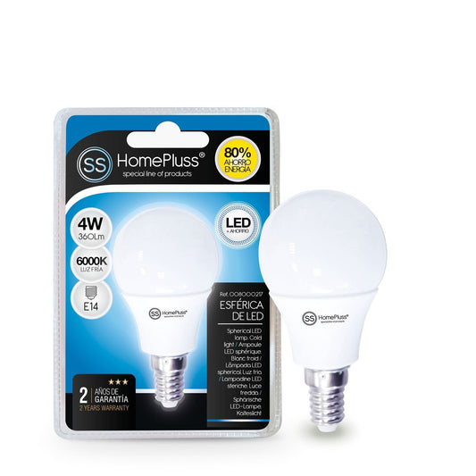 Bombilla esférica E14 6000K [Potencia a elegir]