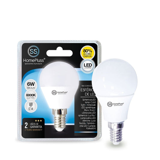 Bombilla esférica E14 6000K [Potencia a elegir]