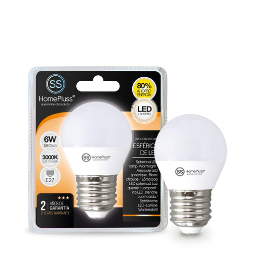 Bombilla esférica E27 3000K [Potencia a elegir]