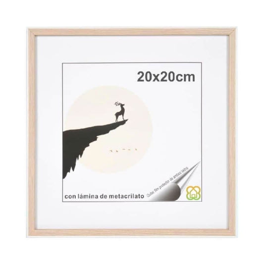 Portafoto Cuadrado de Madera Roble Nórdico 20x20 | 30x30 | 40x40 | 50x50 cm