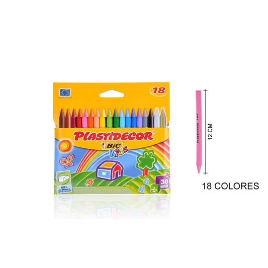 Ceras 18 colores Plastidecor