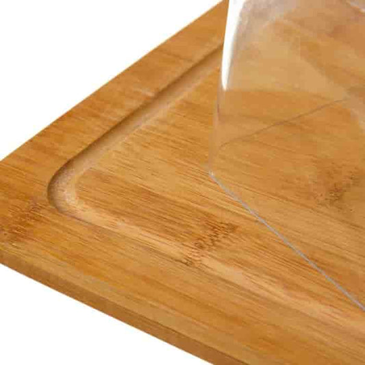 Bandeja con tapa bambú 26x20x7,5cm