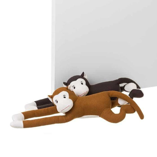 Tope de puerta mono tela-arena 70x18x16 cm