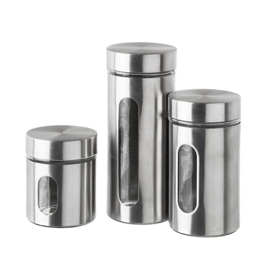 Set 3 Tarros Plata 8,50 x 8,50 x 20 cm