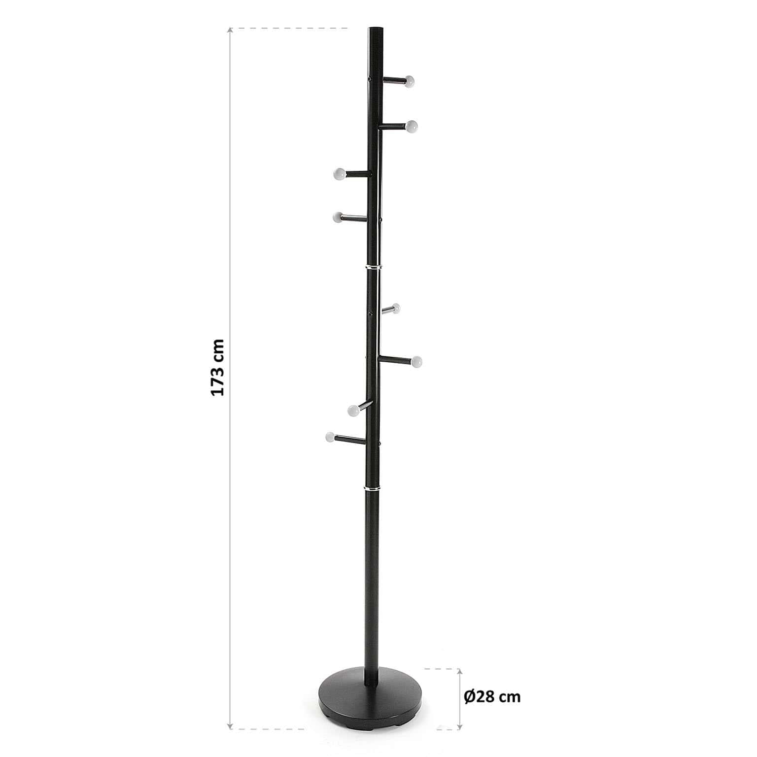 Perchero Negro Minimalista 173 cm – NEW PLANET HOME