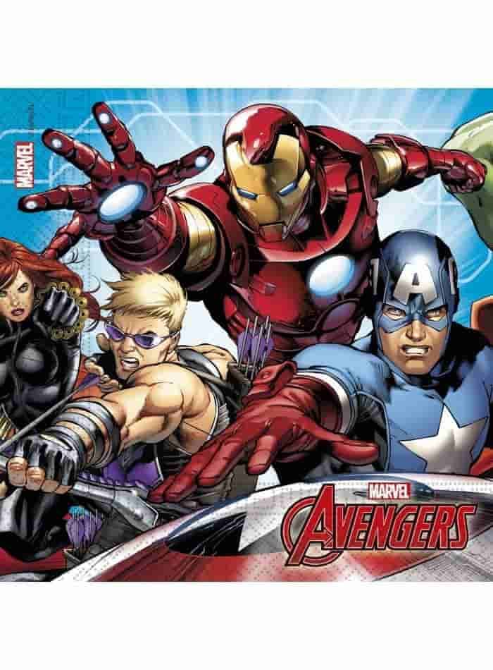 Servilletas de papel 2 capas Mighty Avengers 20 Uds