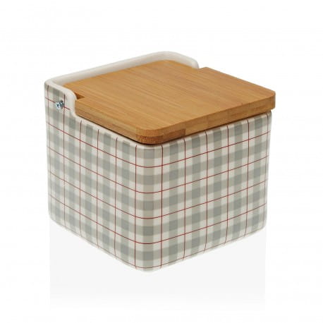 Salero tapa bambu Camy 12,2 x 12,2 x 11,5 cm