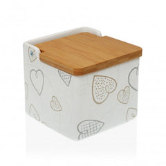 Salero tapa bambu Cozy 12,2 x 12,2 x 11,5 cm