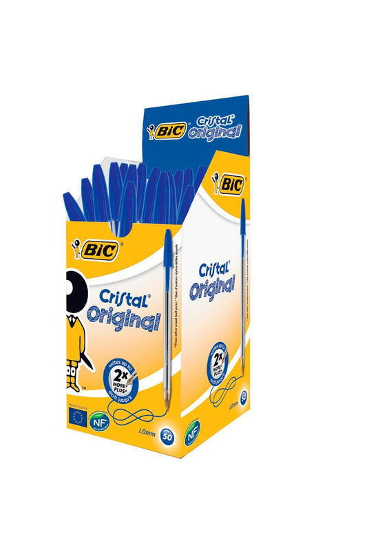 Pack 50 Bolígrafos BIC Cristal Azul