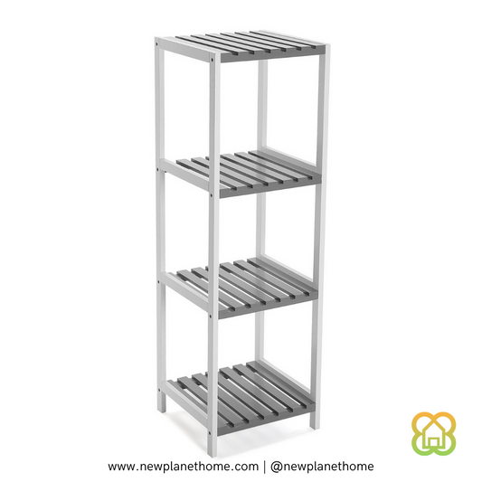Estantería 4 baldas 110x33x34cm Gris - Precio de Fábrica