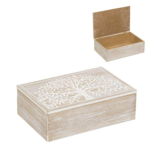 Caja de Madera Arbol de la Vida 24 X 16 X 8 cm