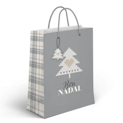 Bolsa papel XL Nordic Bon Nadal 33x10x45cm